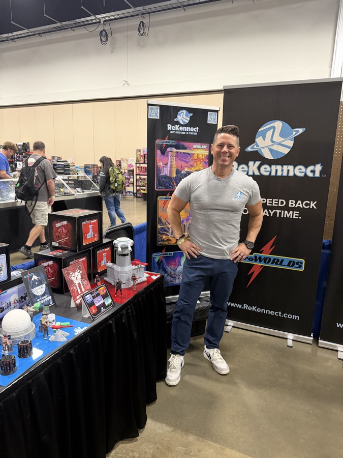 Independent toy creator at a specialty booth